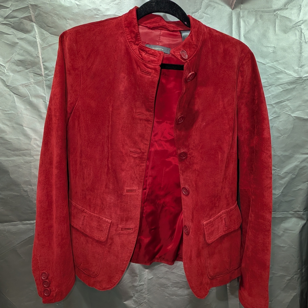 Liz Claiborne Red Suede Blazer